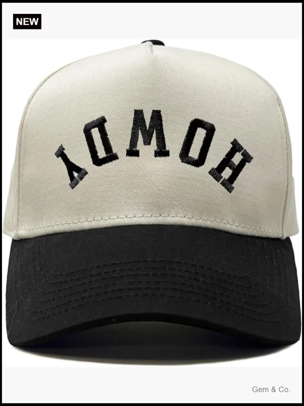 Vintage Canvas Snapback Hat - Adjustable 2 Tone Cap for Men Women